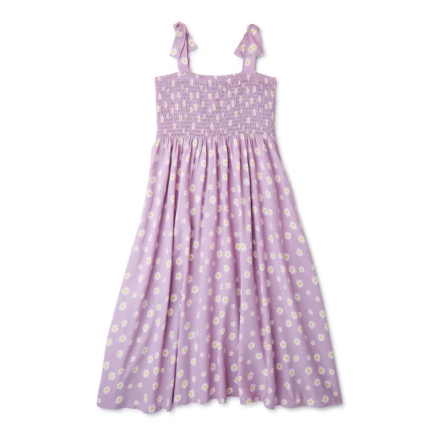 Wonder Nation Girls Smocked Dress Sizes 4-18 & Plus | Walmart (US)