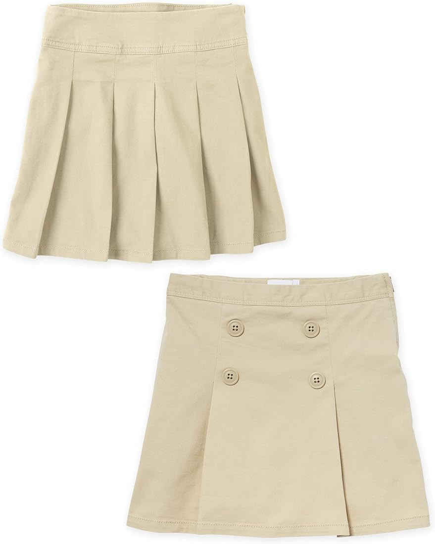 The Children's Place Girls' Pleated/Button Skort 2 Pack | Amazon (US)
