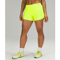 lululemon – Women's Hotty Hot High-Rise Lined Shorts – 4"" – Color Yellow/Neon – Size 12 | lululemon UK