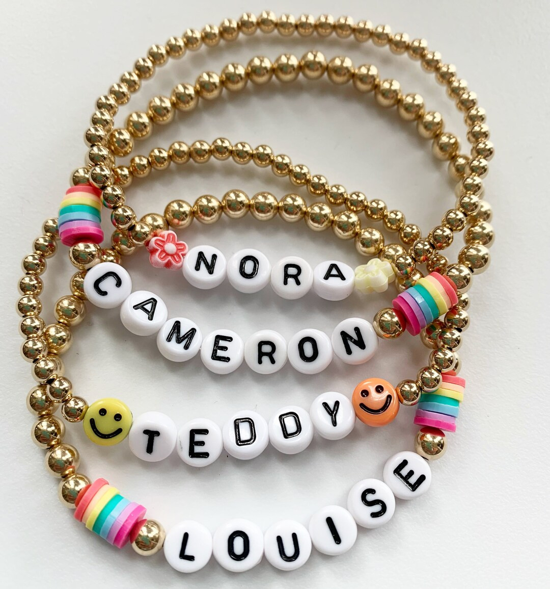 Accented Personalized Bracelet | 14k Gold Filled | Sterling Silver | Custom | Name Bracelet | Wat... | Etsy (US)