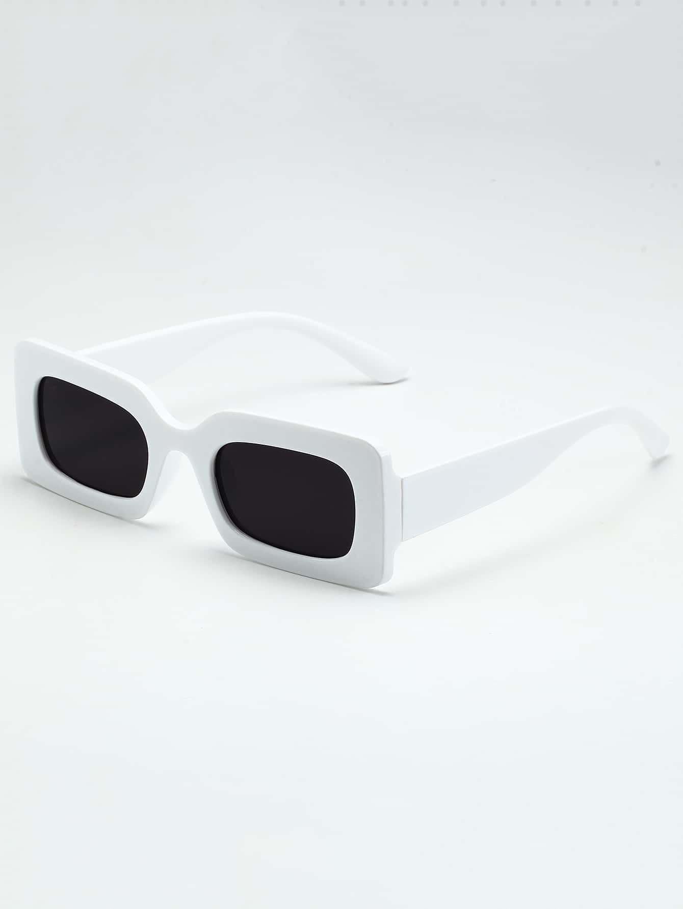 Men Square Frame Tinted Lens Fashion Glasses For Beach Street Shades Accessories | SHEIN