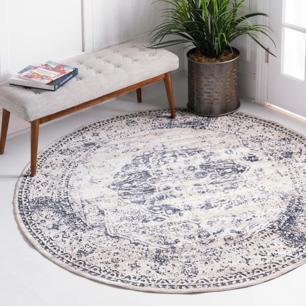Lapointe Oriental Dark Blue/Beige Area Rug | Wayfair North America