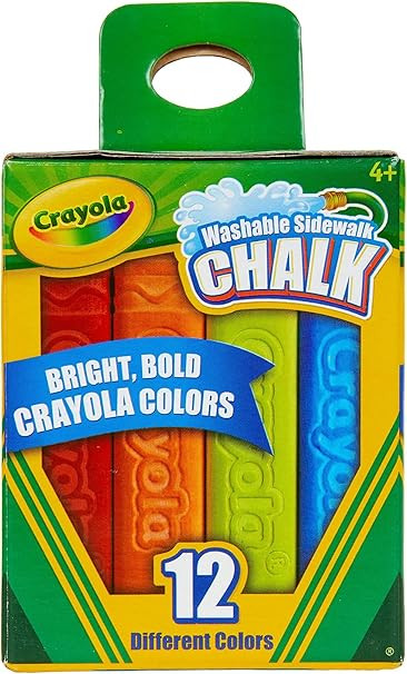 Crayola Washable Sidewalk Chalk, 12 Classic Crayola Colors Outdoor Art Gift for Kids 4 & Up, 12 C... | Amazon (US)