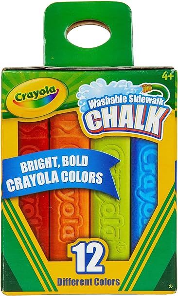 Crayola Washable Sidewalk Chalk, 12 Classic Crayola Colors Outdoor Art Gift for Kids 4 & Up, 12 C... | Amazon (US)