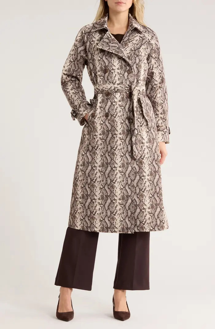 Rebecca Minkoff Animal Print Longline Trench Coat | Nordstromrack | Nordstrom Rack
