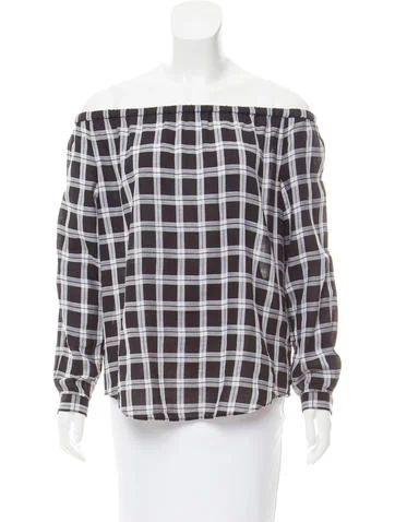 Rag & Bone Off-The-Shoulder Plaid Top | The Real Real, Inc.