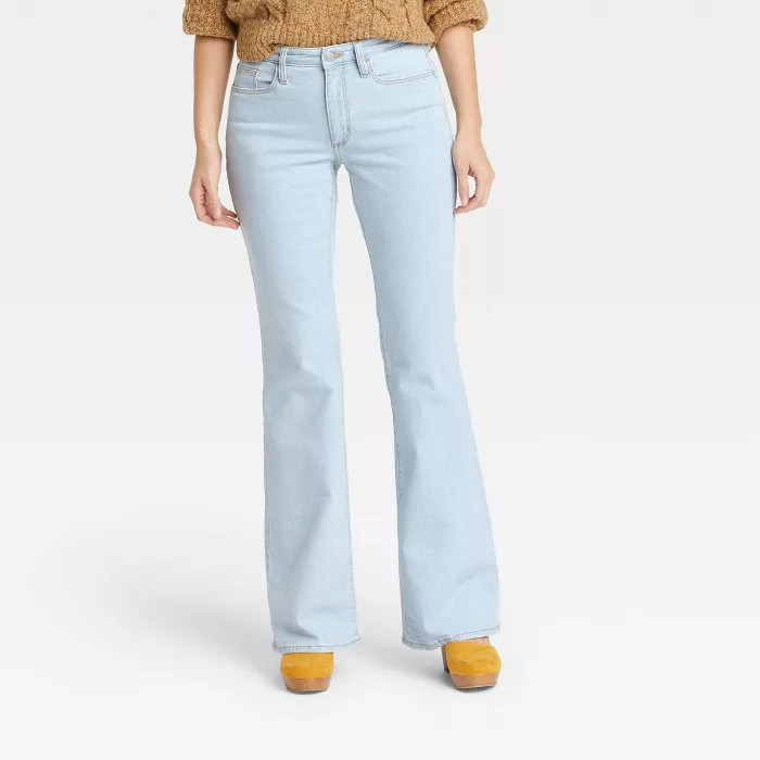 Women's High-Rise Flare Jeans - Universal Thread™ Light Blue 12 Short | Target