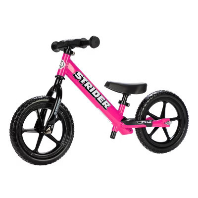 Strider Sport 12" Kids' Balance Bike - Pink: Adjustable Handlebar & Seat, Steel Frame | Target