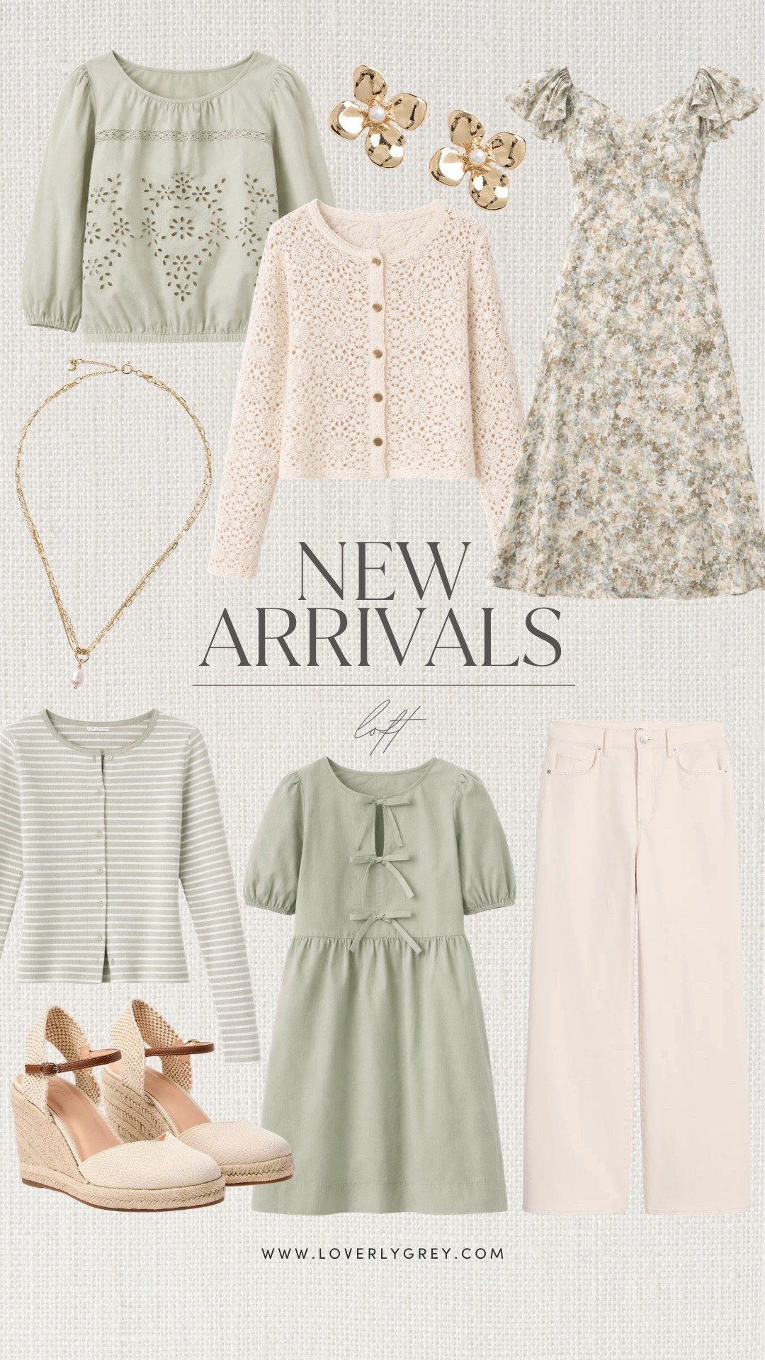 How cute are these new arrivals from Loft?! These pieces are getting me so excited for spring!

Loverly Grey, Loft, new arrivals, spring fashion, spring outfit ideas, floral maxi dress, crochet cardigan, lace top, striped cardigan, green mini dress, spring dress, cream denim, cream jeans 

#LTKSeasonal #LTKootd