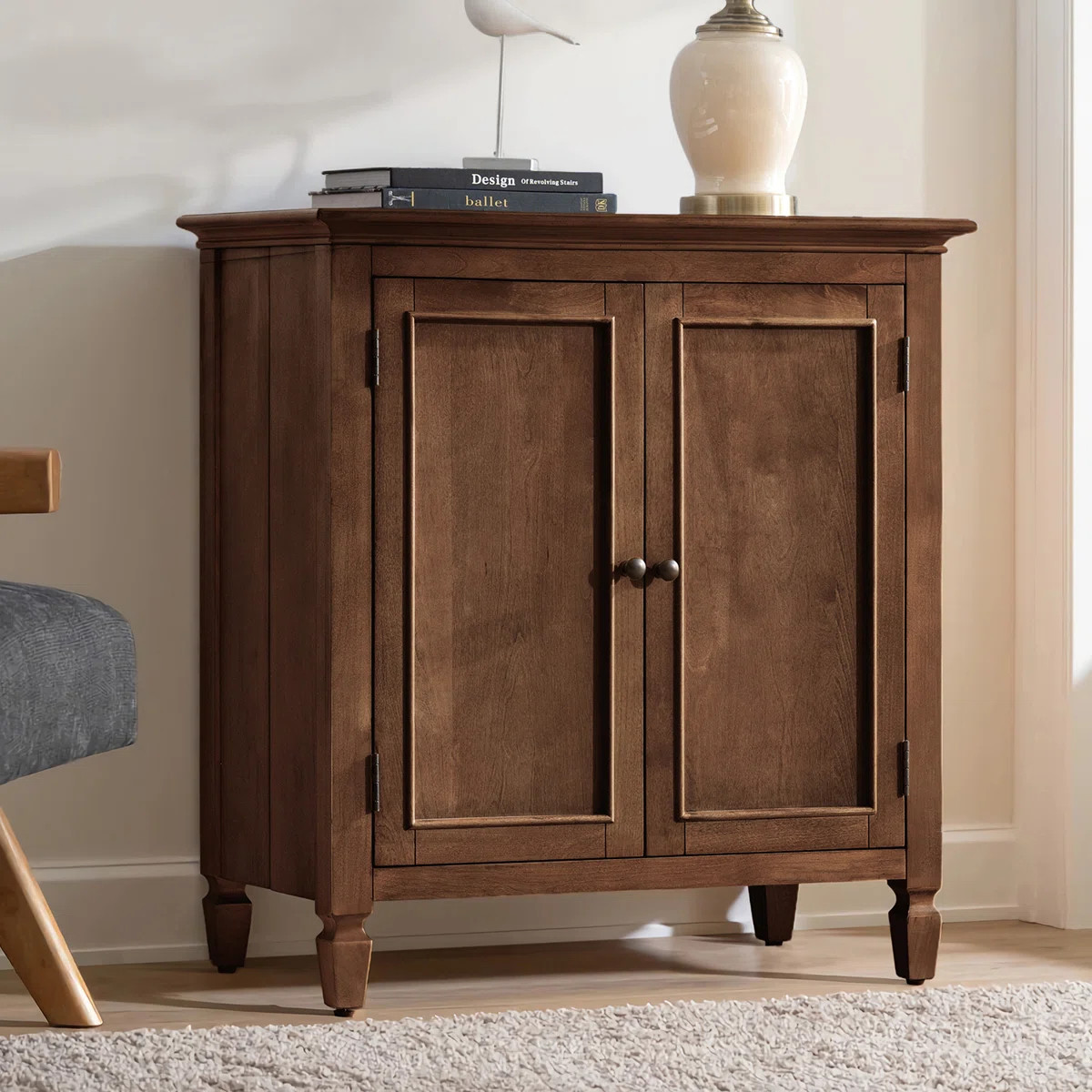 Fausta Transitional 32.75''W Solid Wood Cabinet with Simple Assembly | Wayfair North America