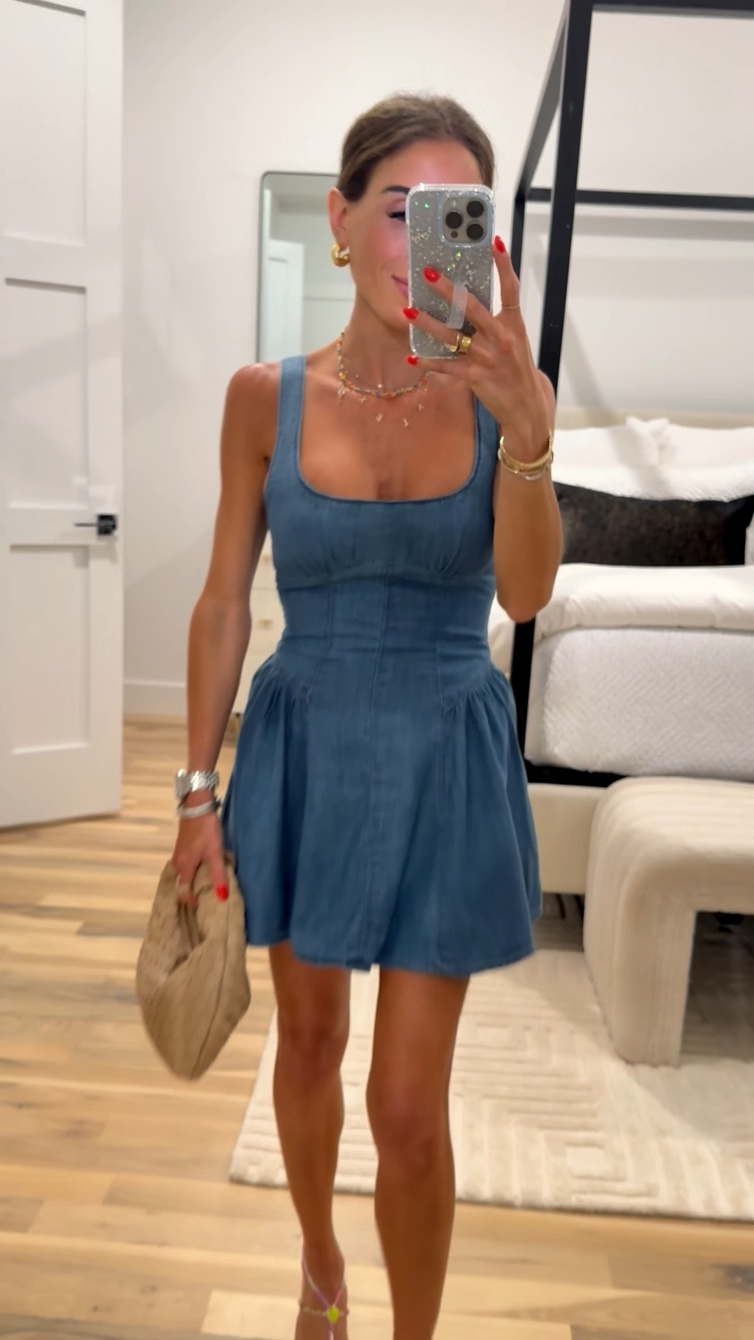 The perfect denim dress for summer and you can go bra free! The fit is amazing. Wearing xxs petite 

#LTKootd #LTKSaleAlert #LTKPetite