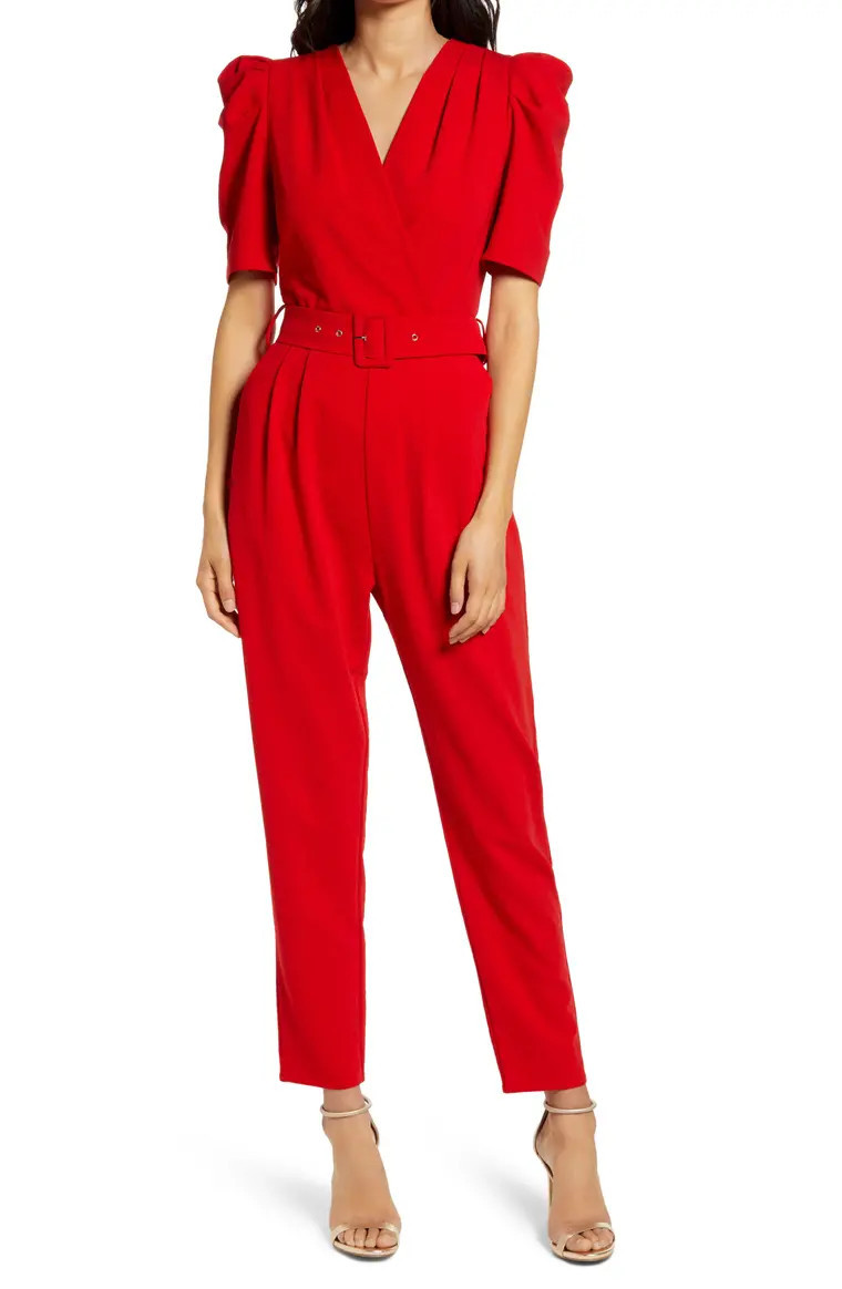 Yereli Belted Short Sleeve Jumpsuit | Nordstrom