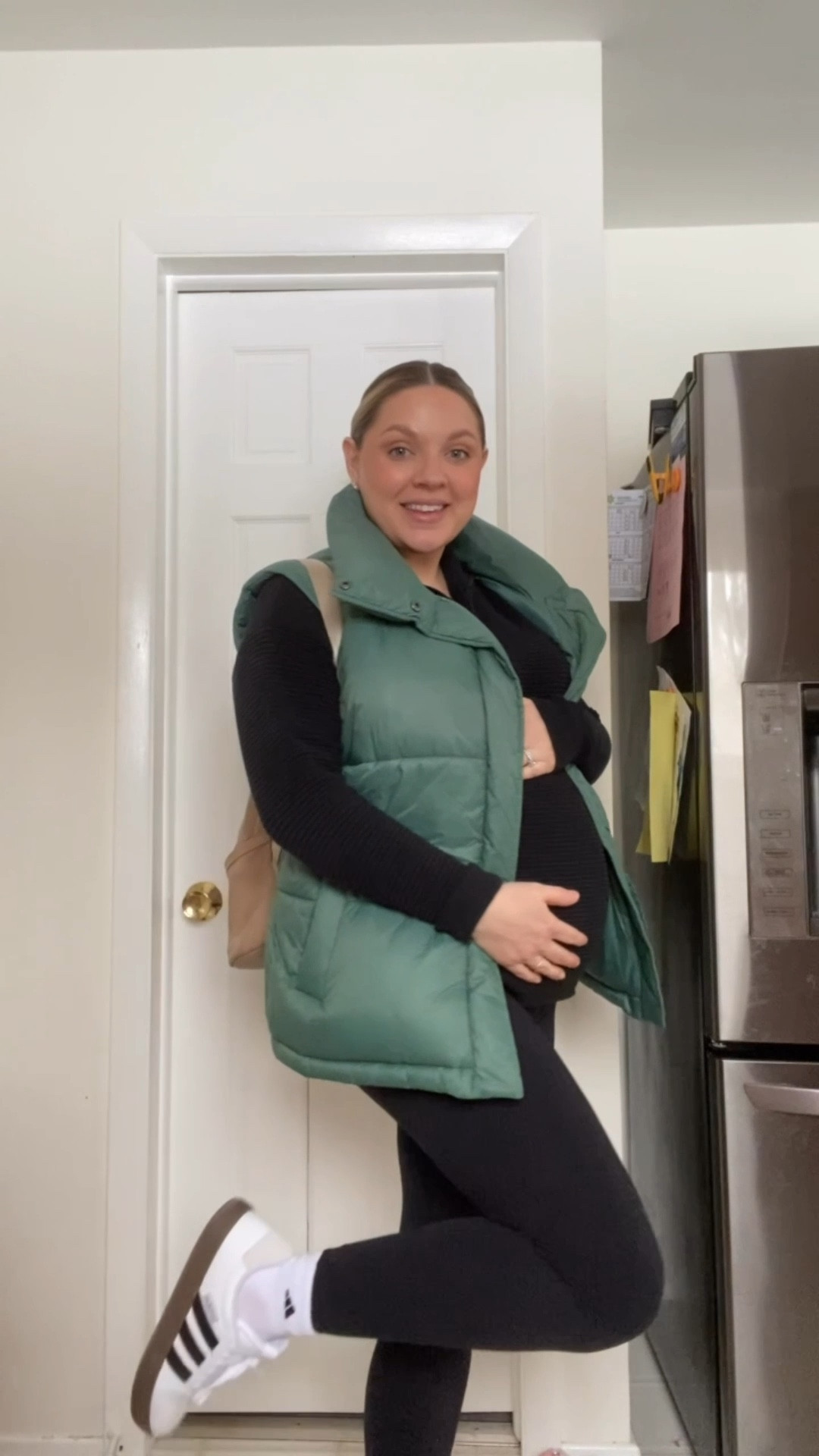 36 weeks pregnant and getting dressed for the grocery store like… do these stretchy pants still fit? 😂 Who else is out here just trying to get through the shopping list before baby decides it’s go time?



#LTKWatchNow #LTKStyleTip #LTKBump