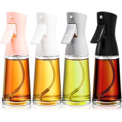 4 Pcs Oil Sprayer For Cooking 180 Ml Glass Olive Mister Oil Dispenser Bottle For Kitchen Vinegar Spritzer | Wayfair North America