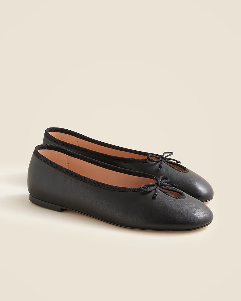 Andi keyhole ballet flats in leather | J. Crew US