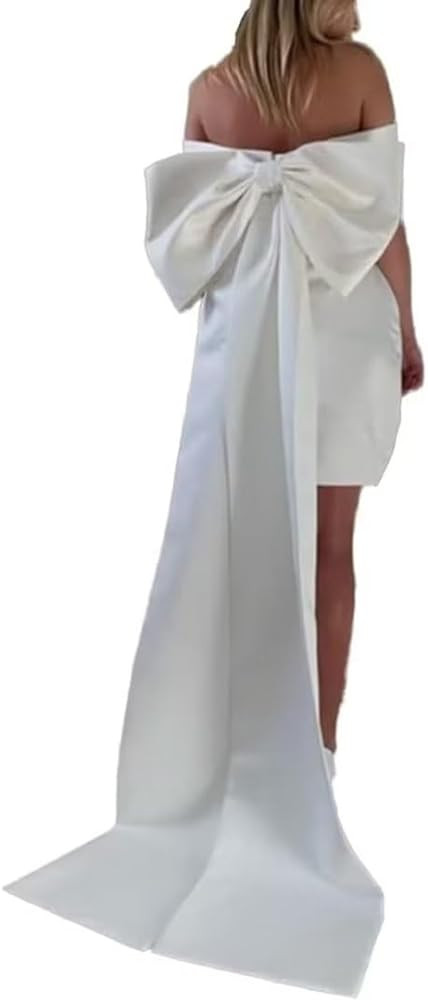 Sweetheart Short Wedding Dress for Bride Detachable Sleeves Boho Wedding Dress Tulle Bridal Gown | Amazon (US)