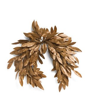 24in Metallic Laurel Leaf Wreath | Marshalls