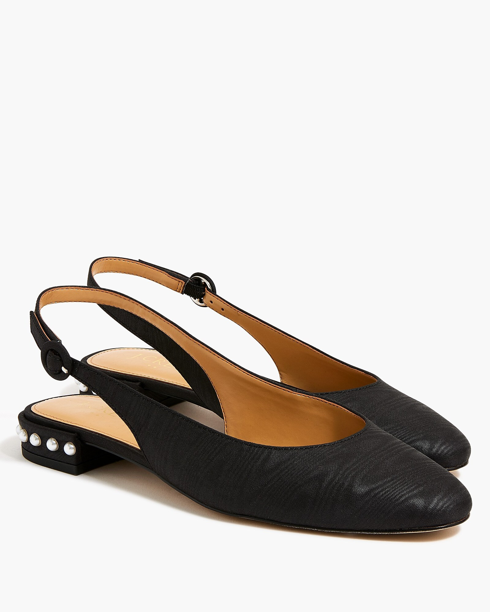 Pearl-heel slingback flats | J.Crew Factory