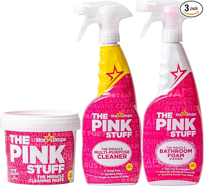 Stardrops - The Pink Stuff - The Miracle Cleaning Paste, Multi-Purpose Spray, And Bathroom Foam 3... | Amazon (US)