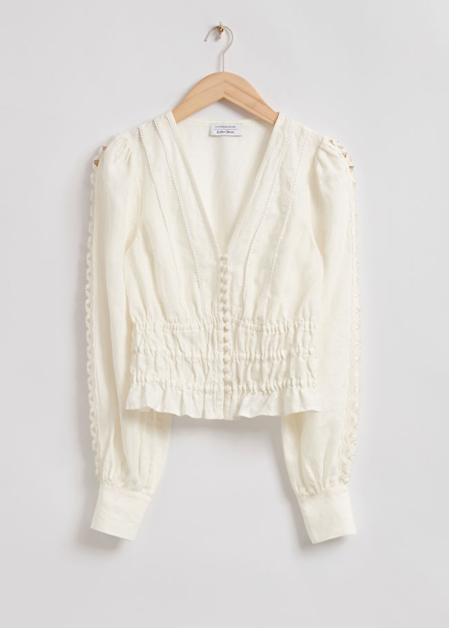 Trim-Detailed V-Neck Blouse | & Other Stories (EU + UK)