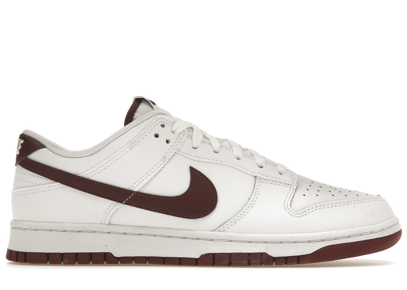 Men's Nike Dunk Low Retro Sneakers in White/Night Maroon | StockX