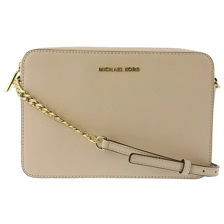 Michael Kors Jet Set Saffiano Leather Crossbody Bag - Soft Pink | Walmart (US)