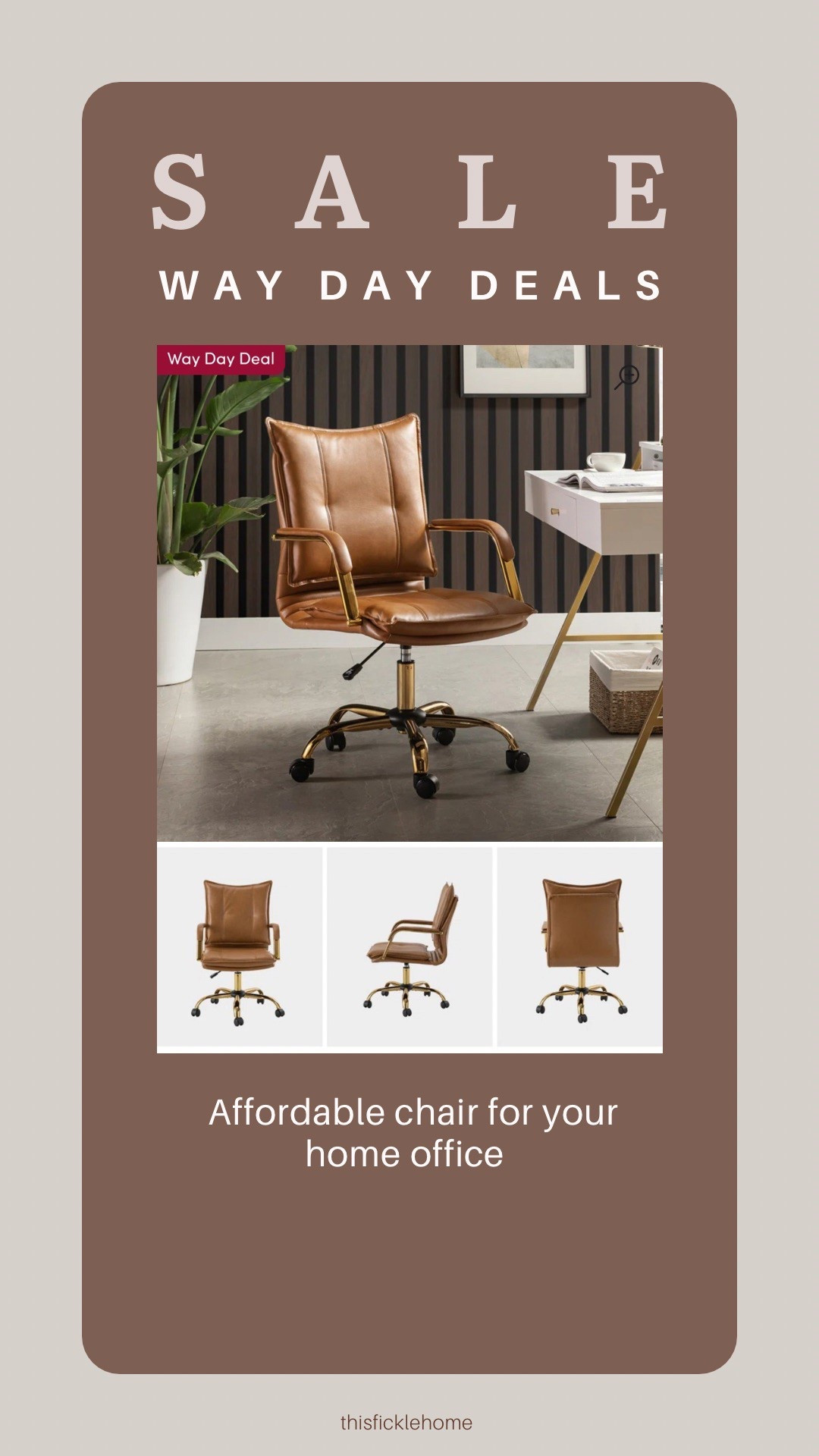 Stylish faux leather chair for your home office — on sale for Way Day!

#LTKHome #LTKSaleAlert