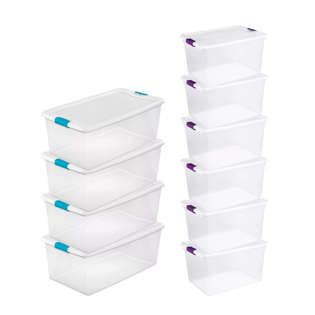 Sterilite Storage System Solution with 106 Quart Clear Storage Tote w/ Latching Lid, 4 Pack, and ... | Target