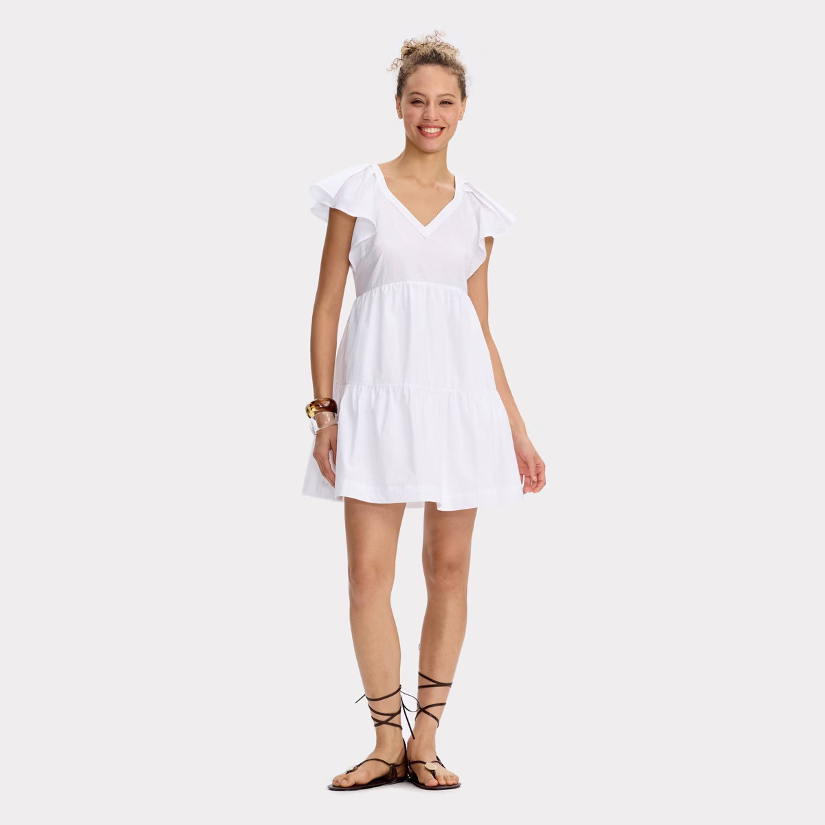 Women's Tiered Ruffle Short Sleeve Mini A-Line Dress - Universal Thread™ | Target