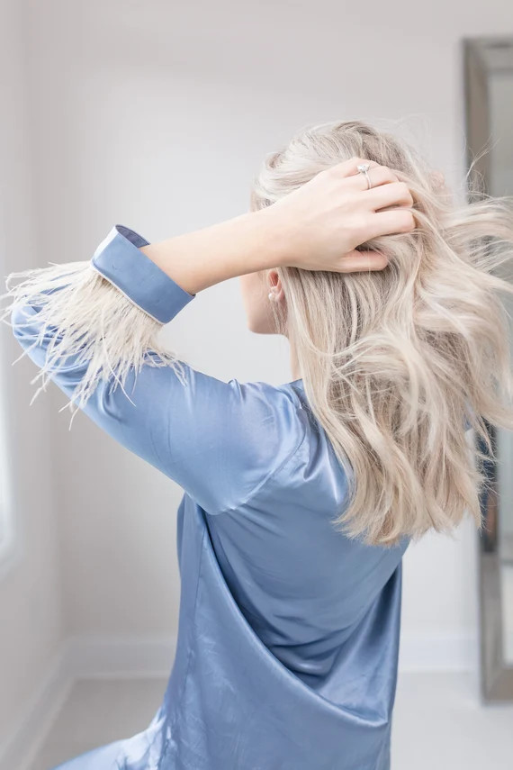 Feather Pajamas / Blue and Tan Feather Pajama Set / | Etsy | Etsy (US)