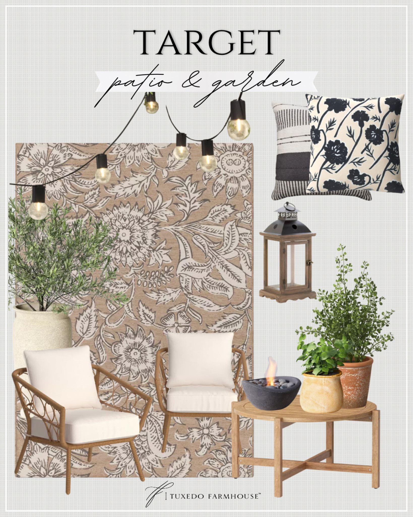 Target - Patio & Garden

Target has some wonderful patio  accents that are perfect to set you up for the Summer!

Seasonal, patio, porch, outdoor, chairs, furniture , rugs, lanterns, lighting, pillows

#LTKSeasonal #LTKhome