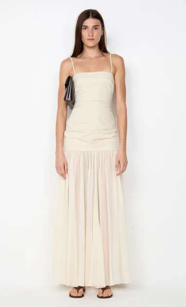 REID DROP WAIST MAXI DRESS - VANILLA | Bec & Bridge (Global)