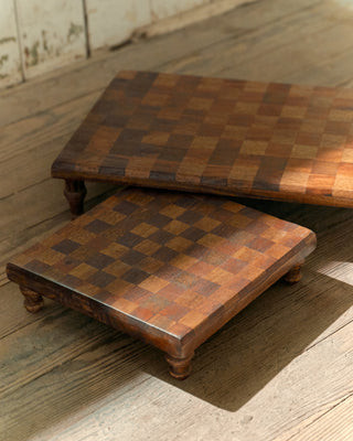 Checkered Wood Riser | Magnolia
