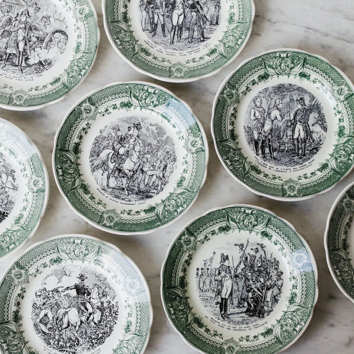 Matched Transferware Plate  set of 8 | Elsie Green US