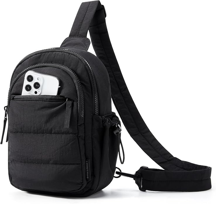 BAGSMART Small Sling Bag for Women, Puffer Crossbody Bag Purses Hobo Handbag Fanny Packs for Trav... | Amazon (US)