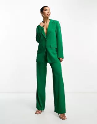 Aria Cove oversized blazer and pants set in green | ASOS (Global)