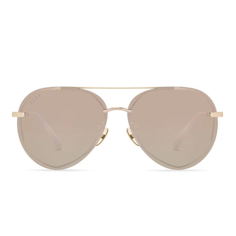 LENOX - GOLD + TAUPE FLASH + POLARIZED SUNGLASSES | DIFF Eyewear
