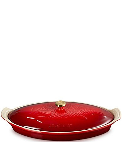 Le Creuset Stoneware Heritage Fish Baker 1.7 qt. - Cerise | Dillard's