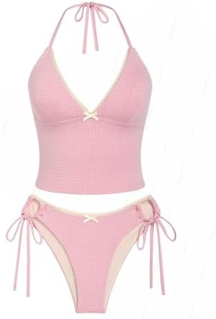 Jacquard Floral & Leopard Tankinis - Tankini Swimsuits for Women with Plunging Neck & Gingham Tri... | Amazon (US)