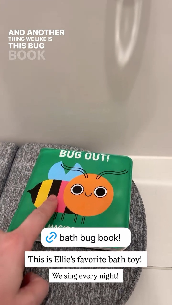 Ellie absolutely loves this bath book! It’s a book that you color with water and we sing ❤️🥹 

 #LTKKids #LTKFamily #LTKBaby