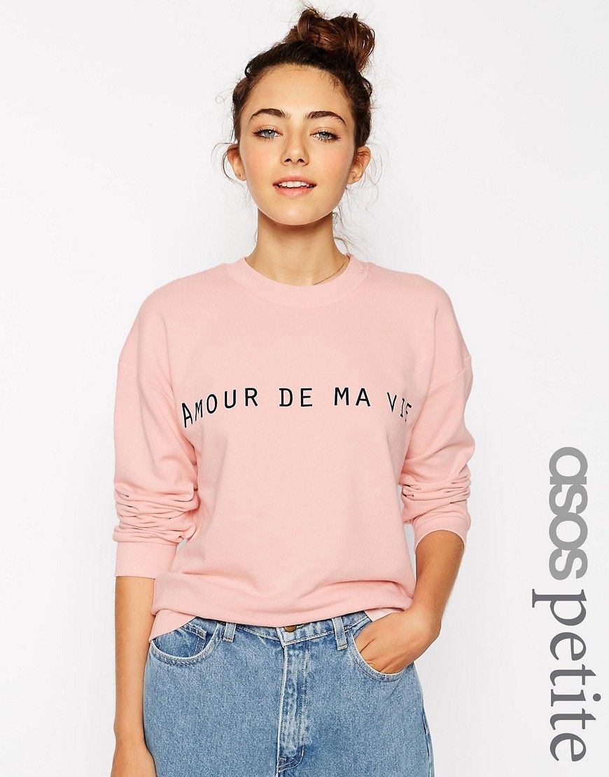 ASOS PETITE – Sweatshirt mit französischem Slogan | Asos DE