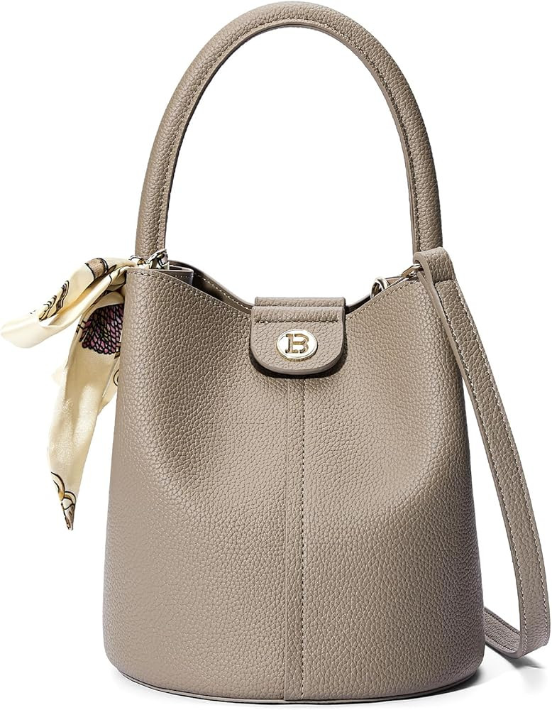 BOSTANTEN Small Crossbody Bags for Women Vegan Leather Mini Bucket Handbag Removable Shoulder Str... | Amazon (US)