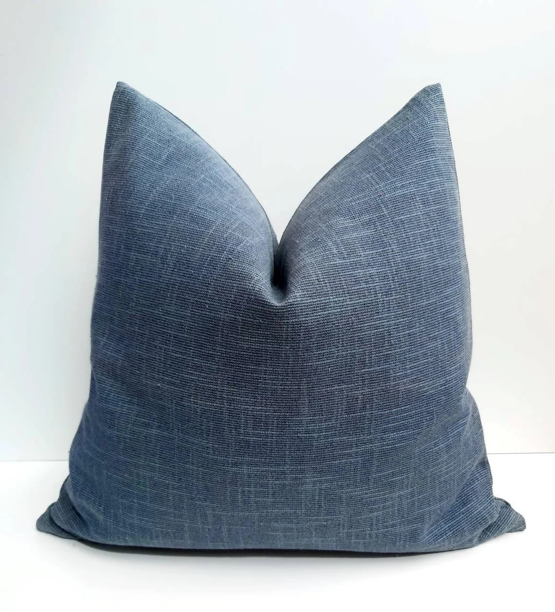 Blue Mudcloth Pillow Cover Blue Modern Farmhouse Pillow Modern Boho Pillow Blue Cotton Linen Pill... | Etsy (US)