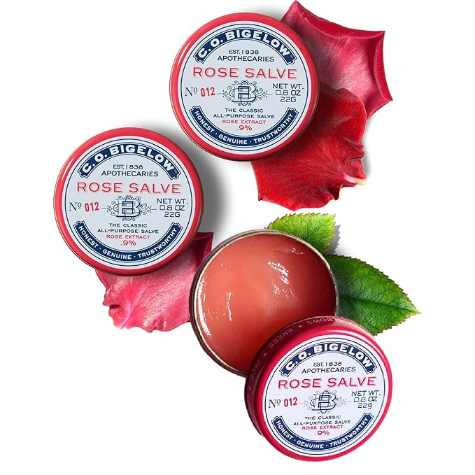 C.O. Bigelow All Purpose Salve Lip Balm Tins, Rose Salve Pack of 3 for Chapped Lips & Dry Skin - ... | Amazon (US)