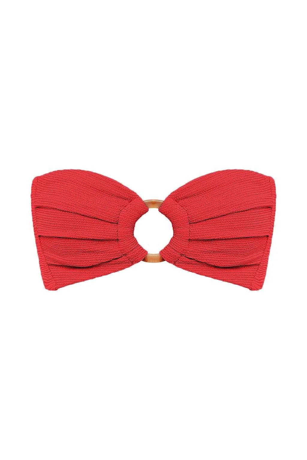 Crimson Micro Scrunch Tori Bandeau Bikini Top | Montce