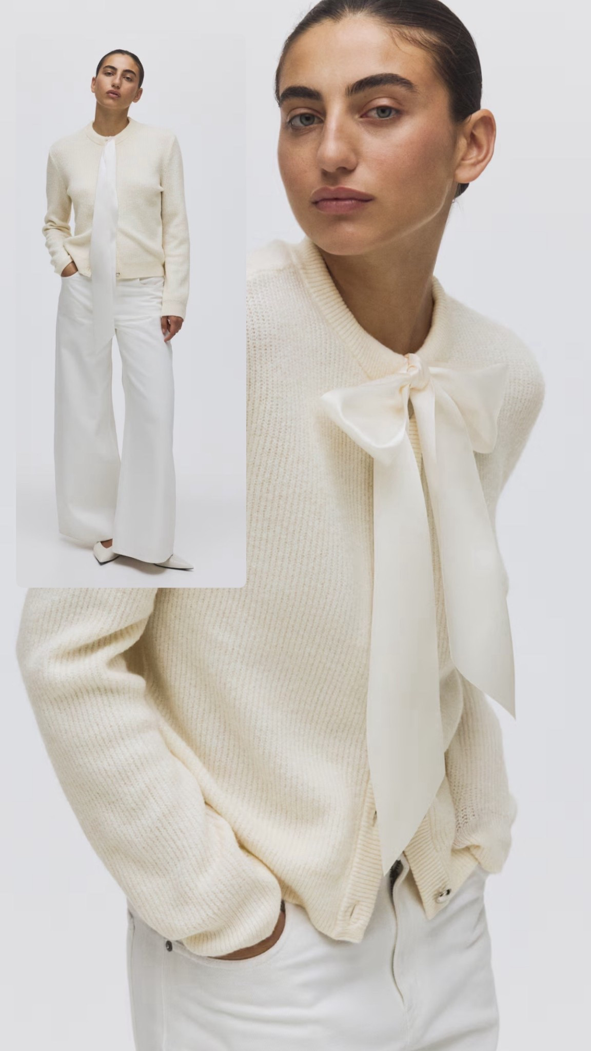 Love that the cardigans with bows are back 🤍🤍🤍 

#LTKautumn #LTKstyletip #LTKwinter