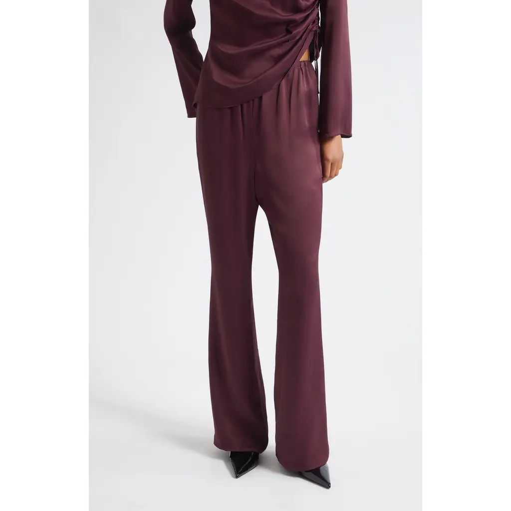 Toccin Gemma Wide Leg Pull On Pants in Fig at Nordstrom, Size 6 | Nordstrom