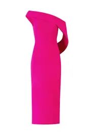 Christian Siriano Fuchsia Drape Dress | Rent The Runway