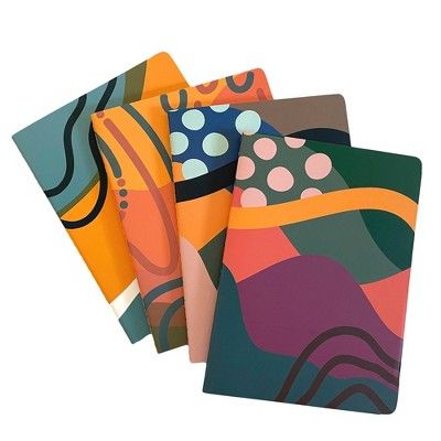 4pk Lined Composition Notebook Set Belly Band and Tie - Garven Greetings | Target