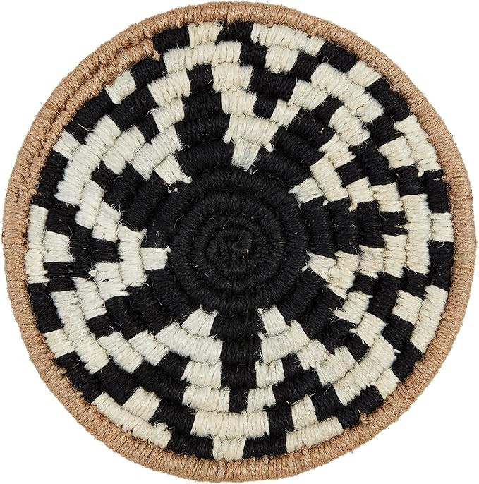 Mud Pie White Woven Trivet Set; 9" Dia | Amazon (US)